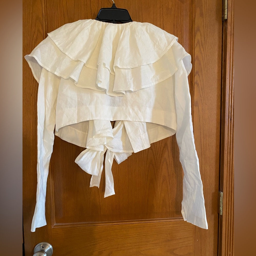 Elm Design White Ruffled Blouse - Picture 2 of 5